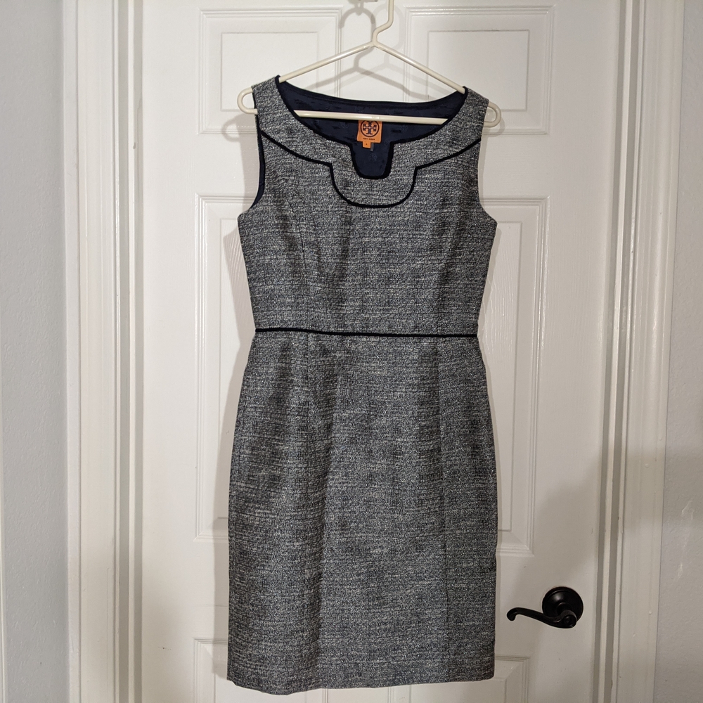 Tory Burch Gray Sleeveless Dress